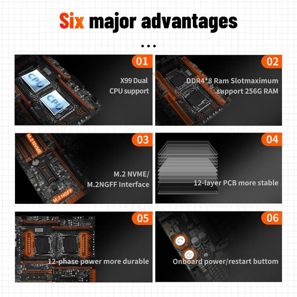 Комплект материнской платы HUA – обзор и цена E5 2696 V3